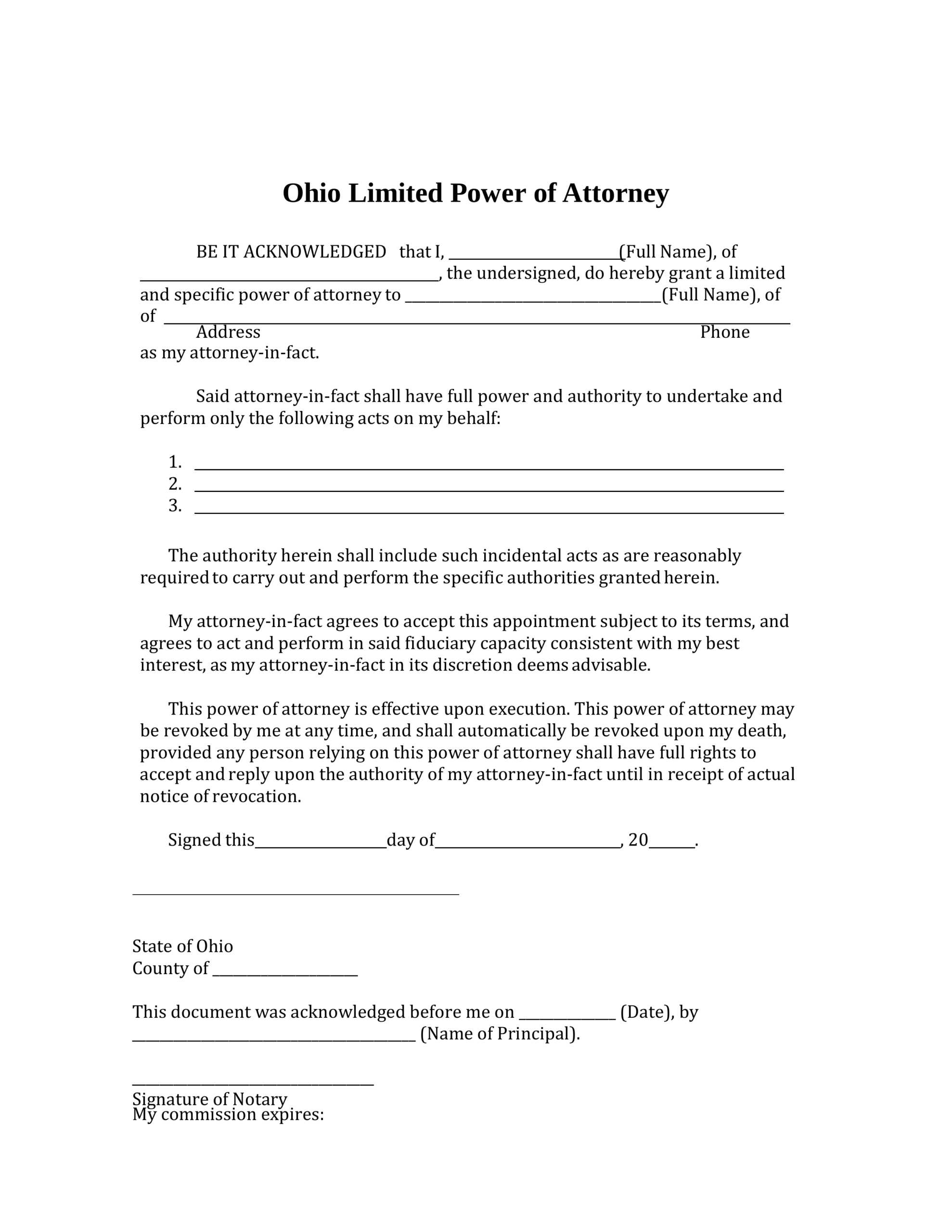 Free Printable Special Power Of Attorney Forms Printable Forms Free 