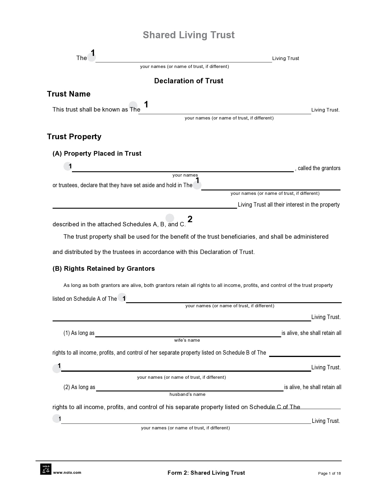 Free Printable Trust Forms Printable Forms Free Online