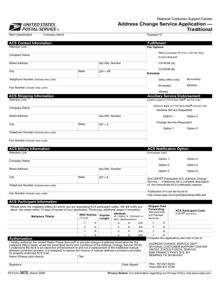 Free Printable Usps Change Of Address Form Printable Form 2024