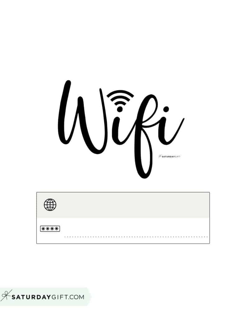 Free Printable Wifi Password Signs FREE Printable A Z