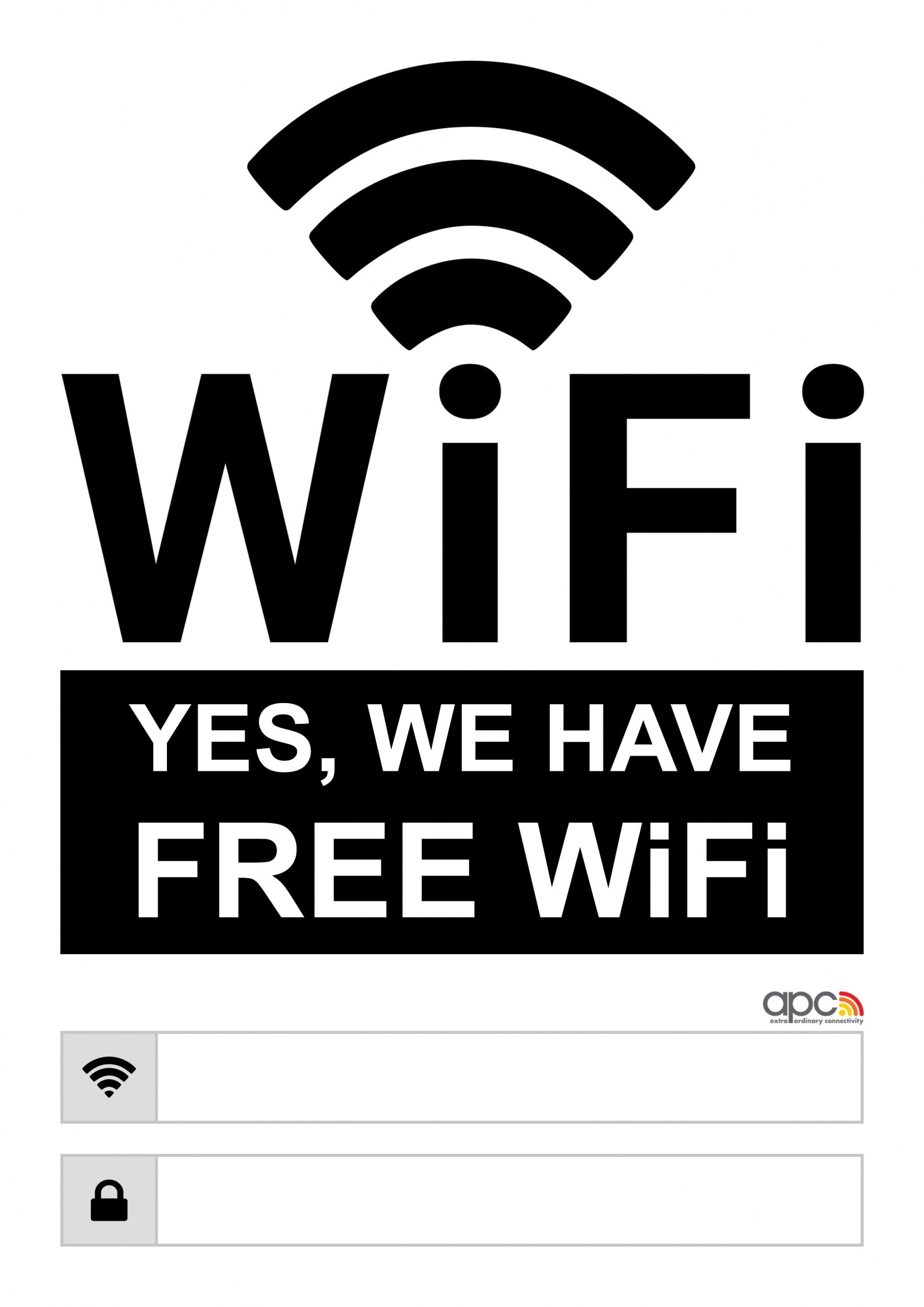 Free Wifi Poster Template Of Wifi Printable Sign Wifi Password Sign 