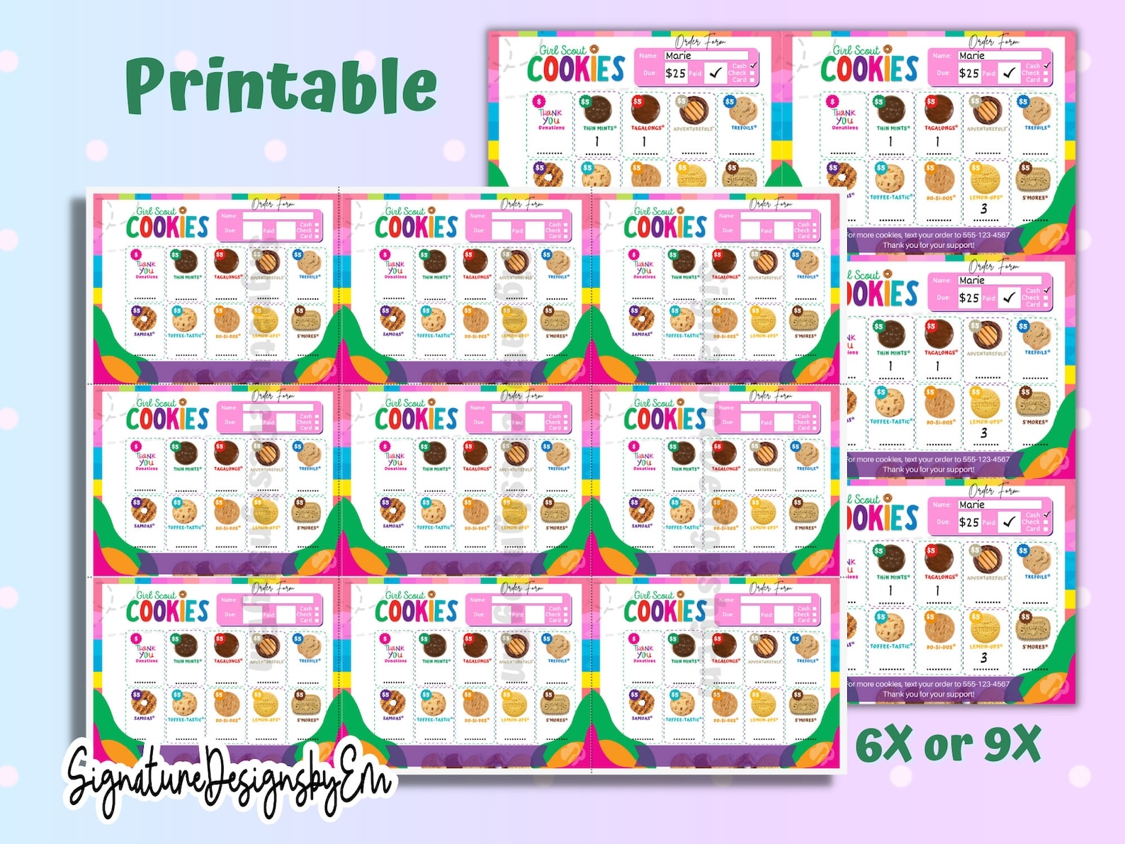 Girl Scout Cookie Order Form 2024 Printable Pdf Printable Forms Free 