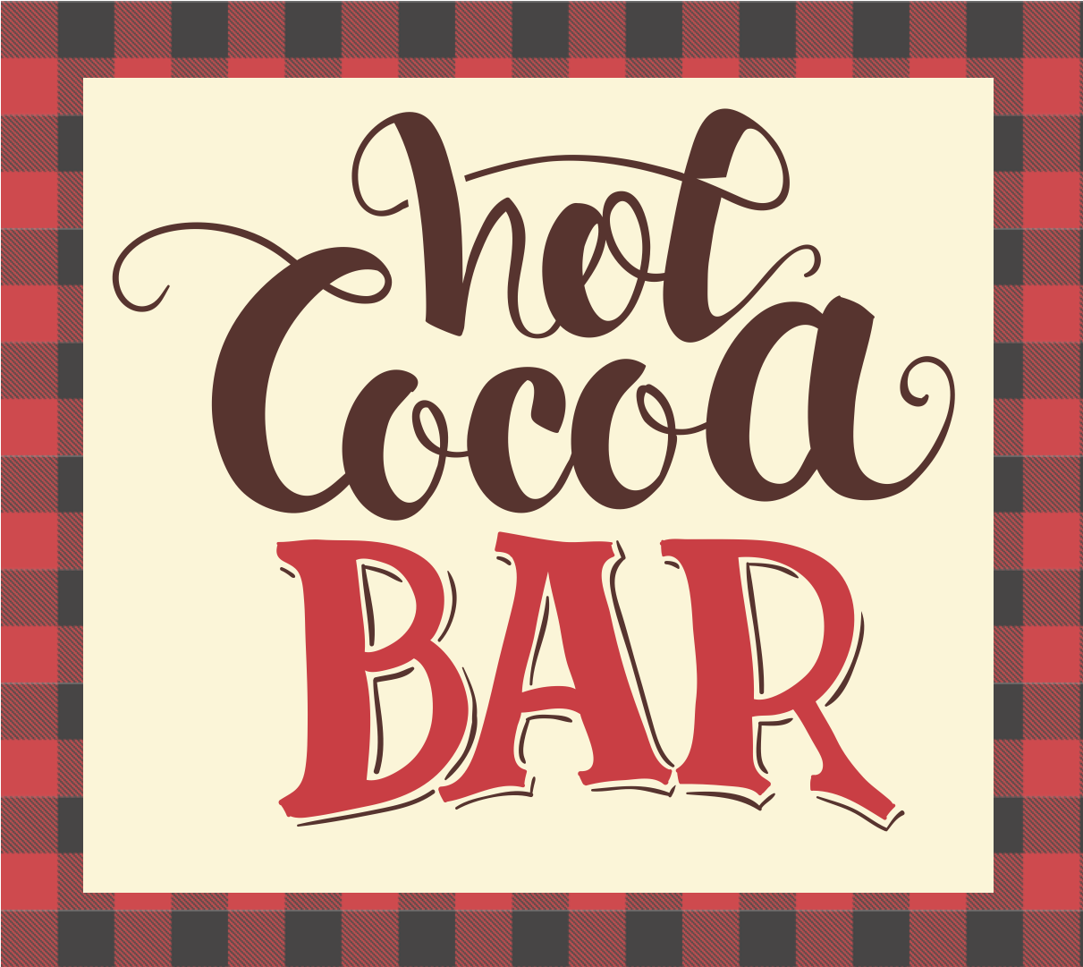Hot Chocolate Bar Sign Printable