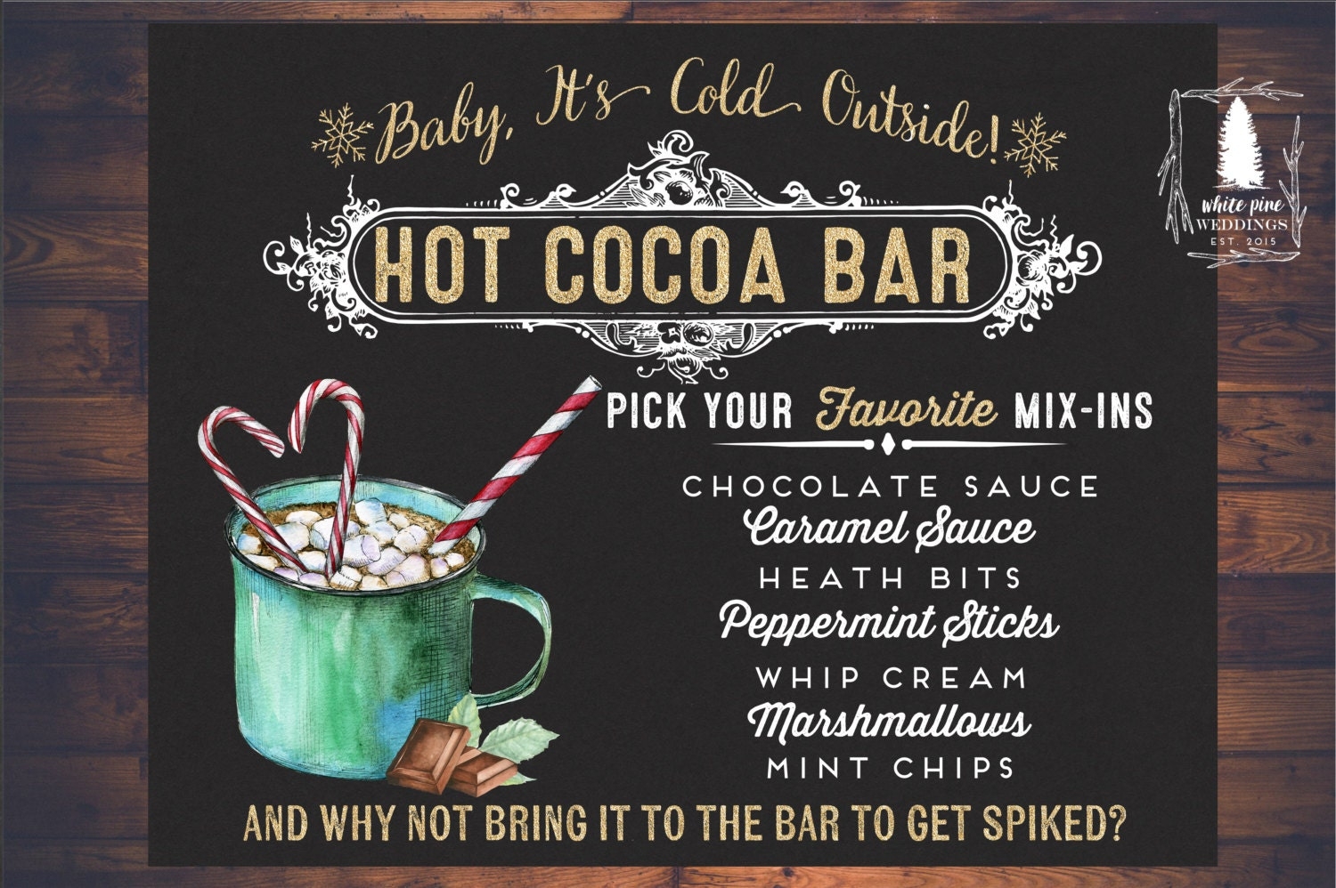 Hot Cocoa Bar Sign Printable