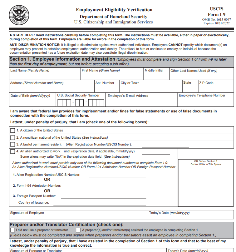 I 9 Printable Forms Printable Forms Free Online