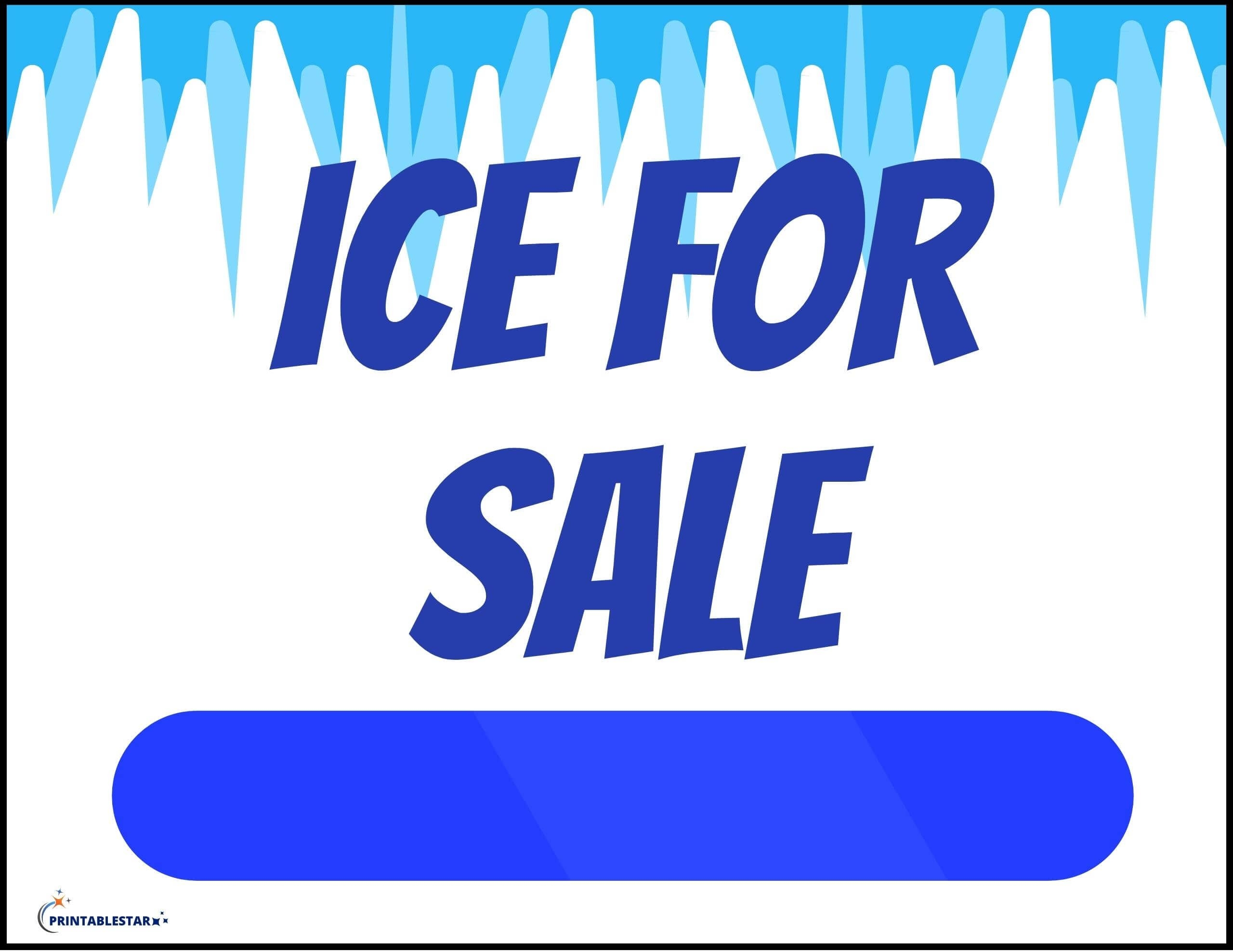 Ice For Sale Sign FREE Download For Sale Sign Sale Signage