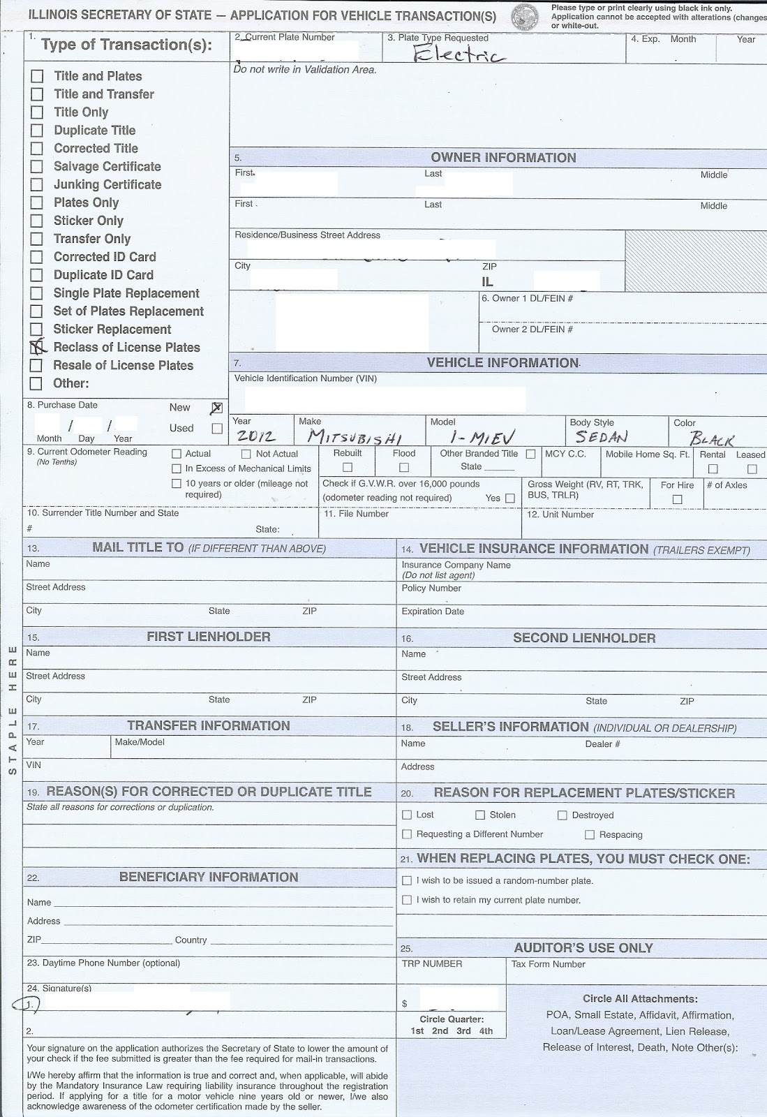 Illinois Form Vsd 190 Printable SeeHow Printable Application