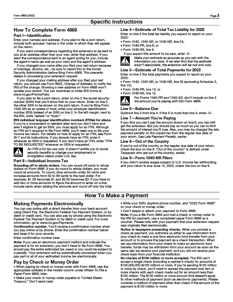 Irs Extension Form Printable Printable Forms Free Online