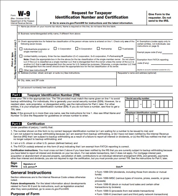 IRS W9 Form 2021 Printable W9 Form 2021 Printable