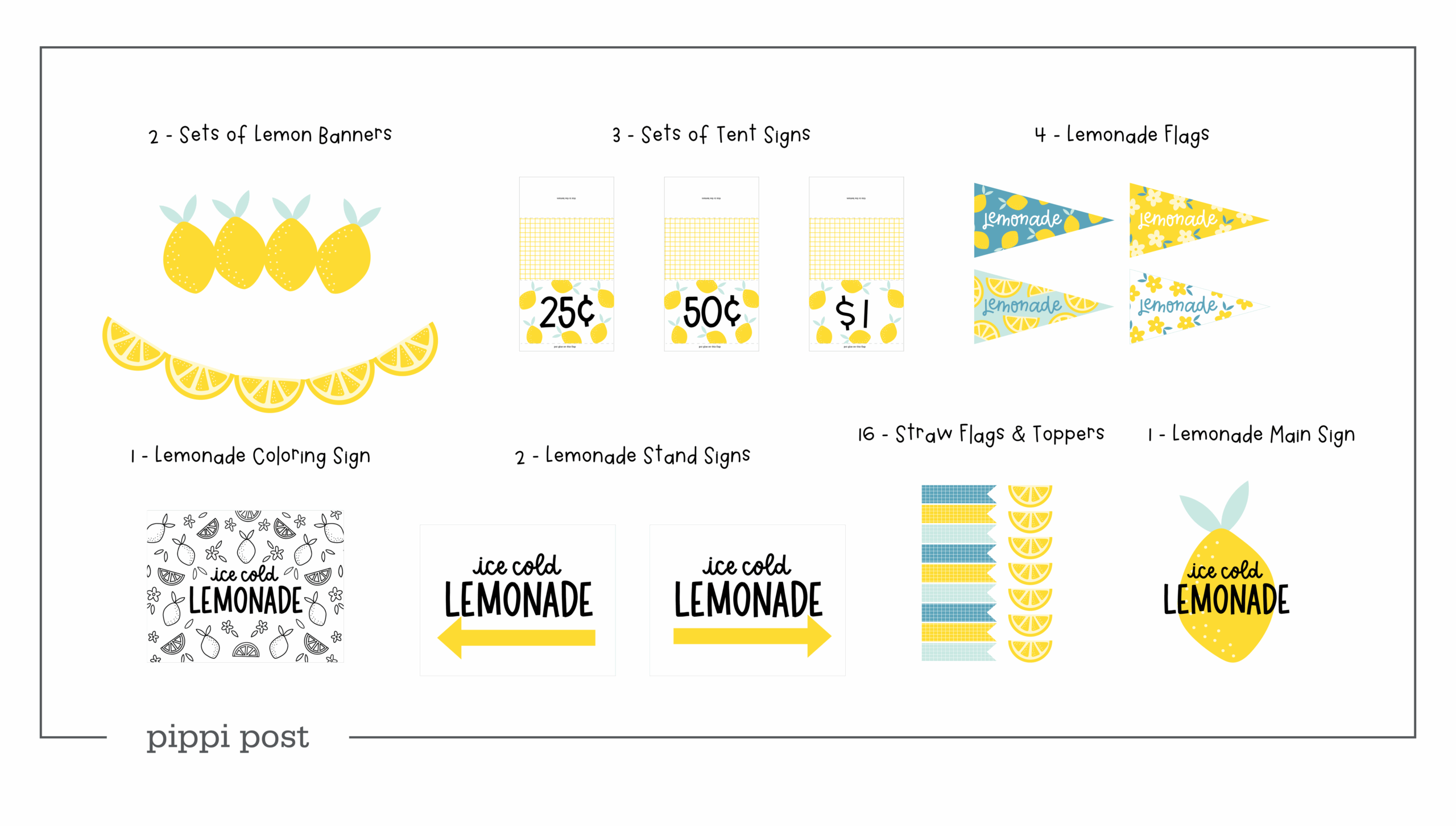 Lemonade Stand Printable Bundle Worksheets Library