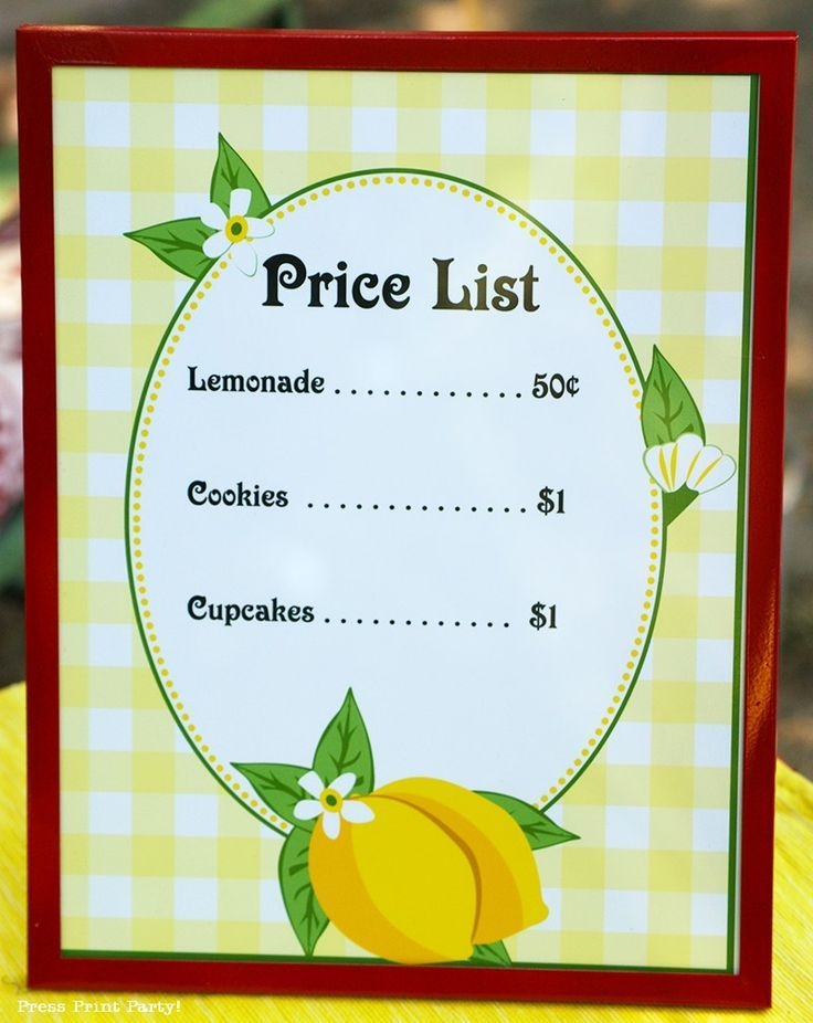 Lemonade Stand Sign Printables Printable And Enjoyable Learning