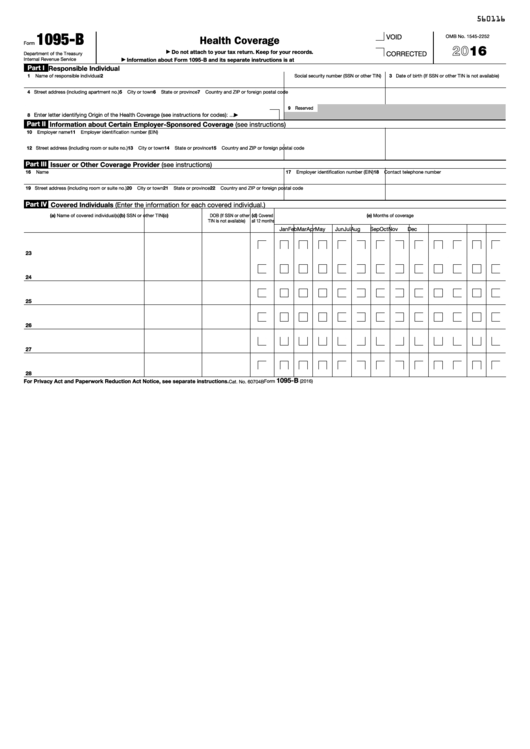 Medical Form 1095 B Printable Printable Form 2024