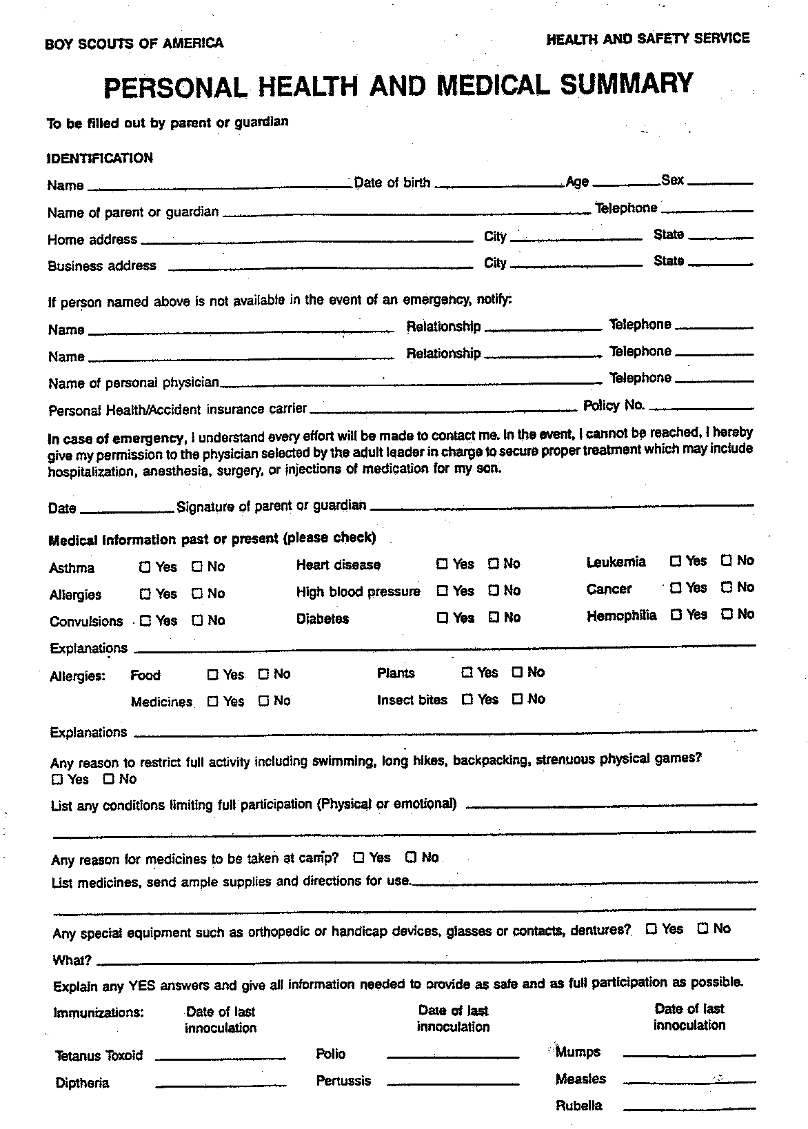 Medical Forms Printable Printable Forms Free Online