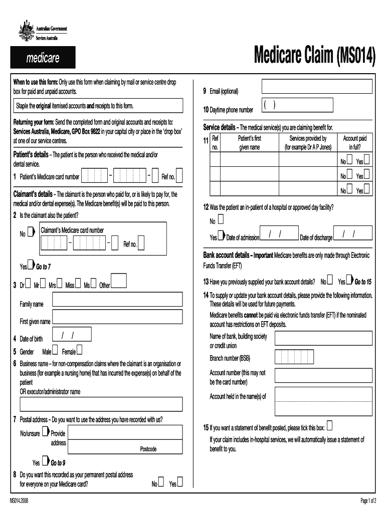 Medicare Reimbursement Form 2023 Printable Forms Free Online