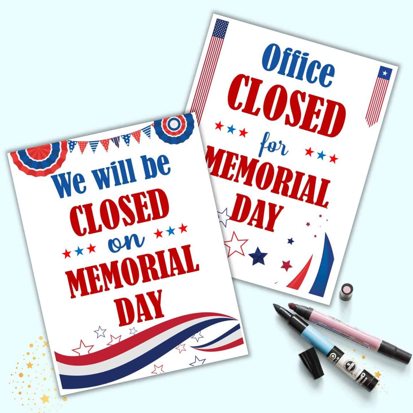 Memorial Day 2024 Closed Sign Free Printable Liva Sherry