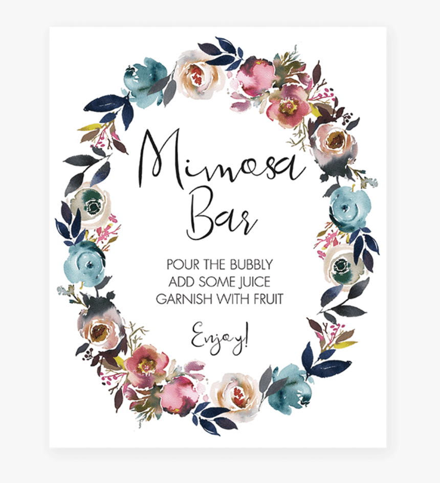 Mimosa Bar Sign Free Printable Printable Word Searches