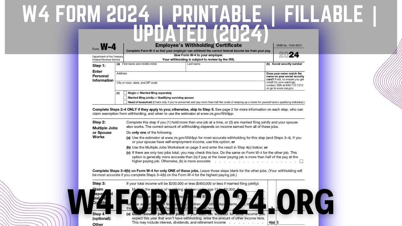 New W4 Form 2024 Bamby Carline