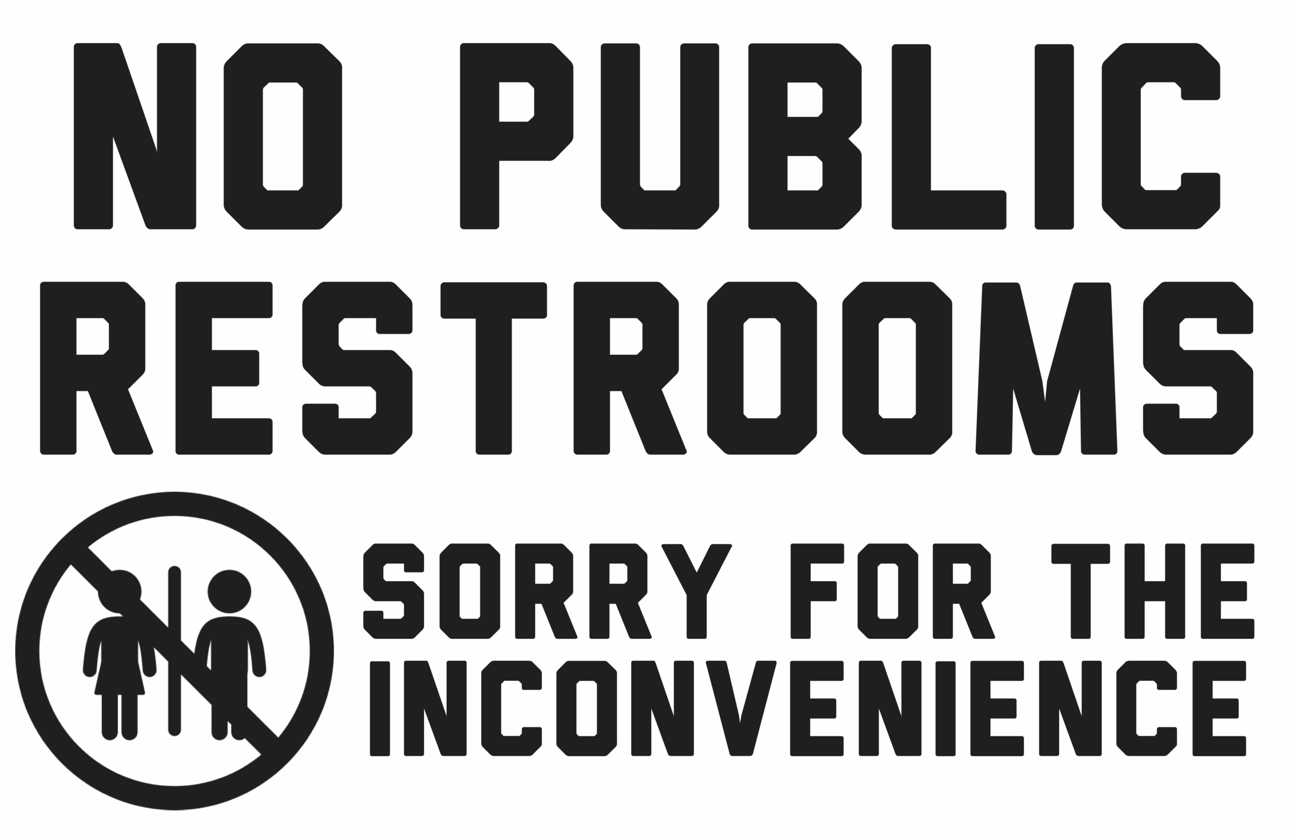 No Public Restroom Signs Printable