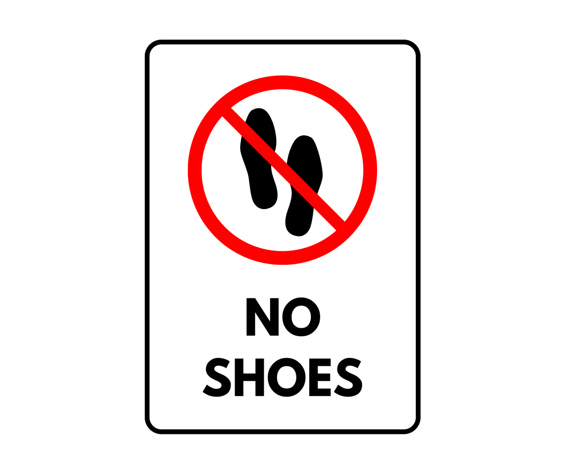 No Shoes Sign Printable Templates Free PDF Downloads No Shoes Sign Printable Templates Free PDF Downloads
