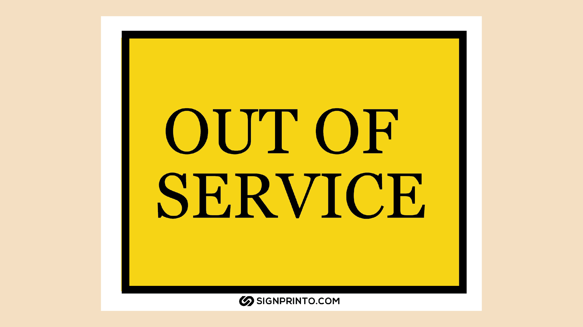 Out Of Service Sign Free Printable Sign