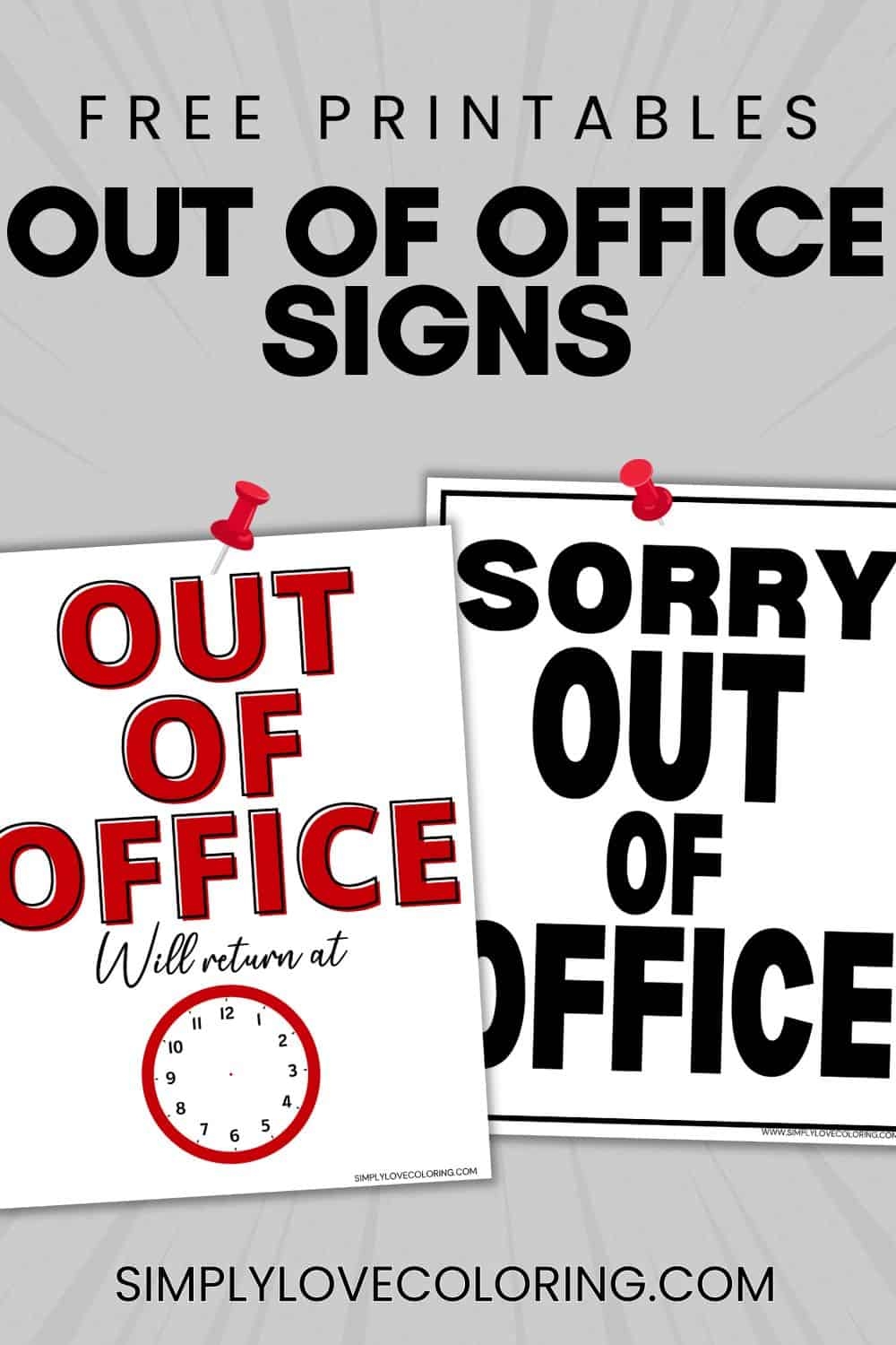 Out Of The Office Signs Printable Free Downloads Simply Love Coloring