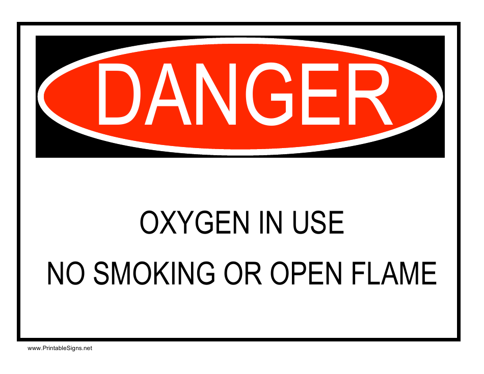 Oxygen In Use Sign Printable Printable Templates Oxygen In Use Sign Printable Printable Templates