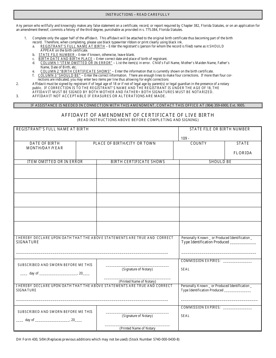 Pdf Florida Dh 680 Form Printable Printable Forms Free Online