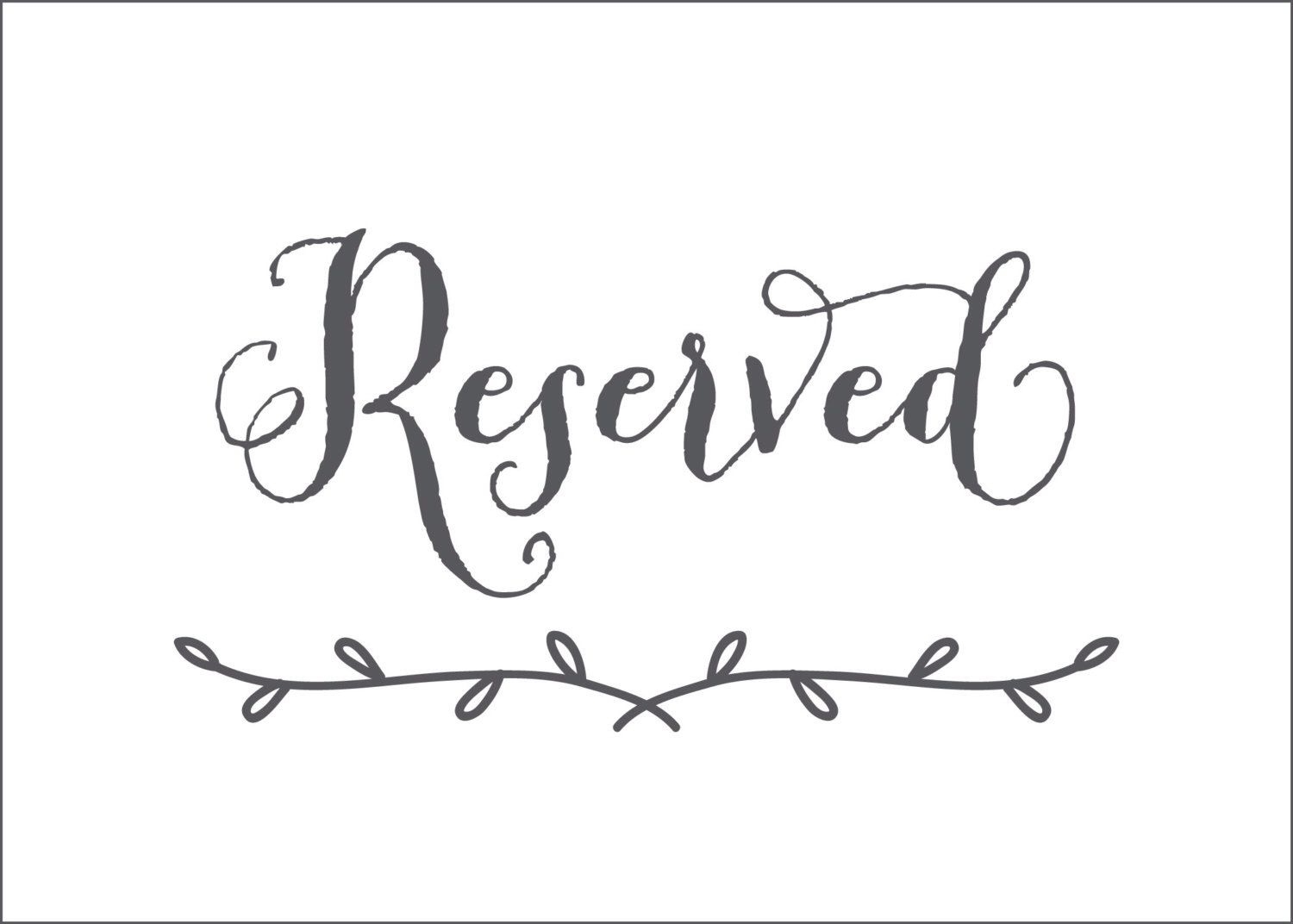Pinkelly Paro On Set The Scene Reserved Signs Wedding Signage Free 