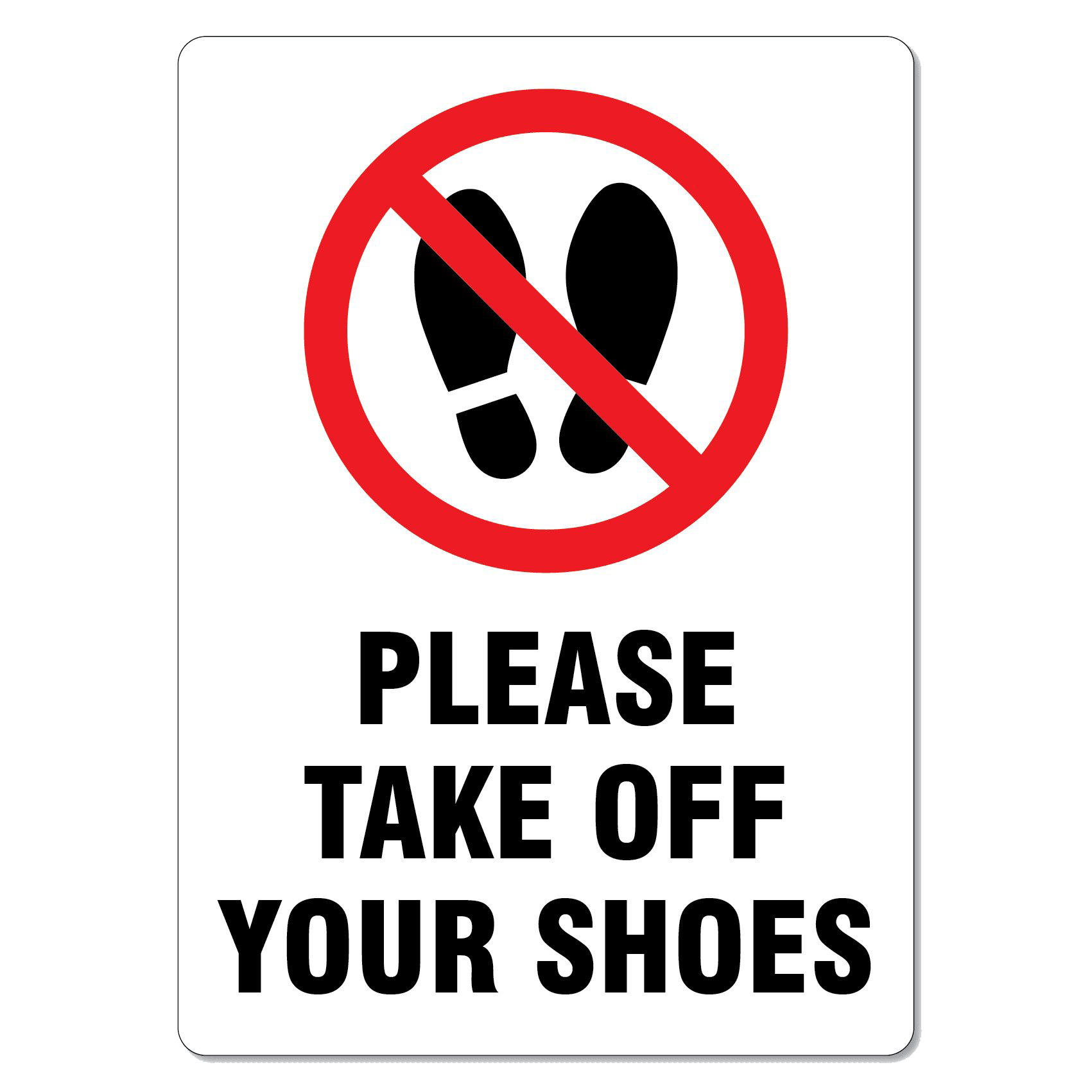 Please Take Off Your Shoes Sign Printable Free