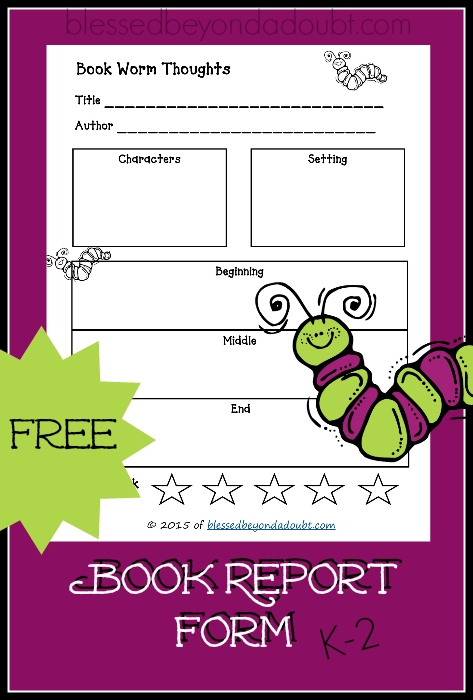 Printable Book Report Form Printable Forms Free Online