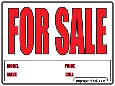 Printable Car Sale Sign