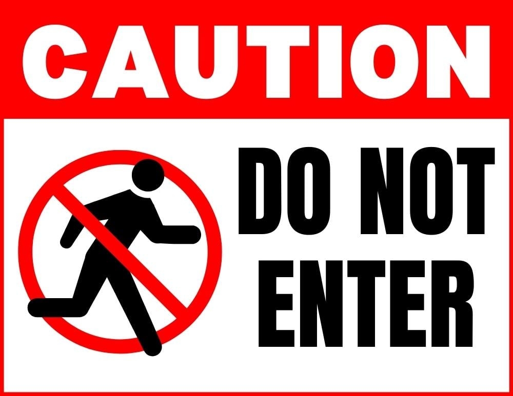 Printable Caution Do Not Enter Sign Authentic Quality Www pinnaxis