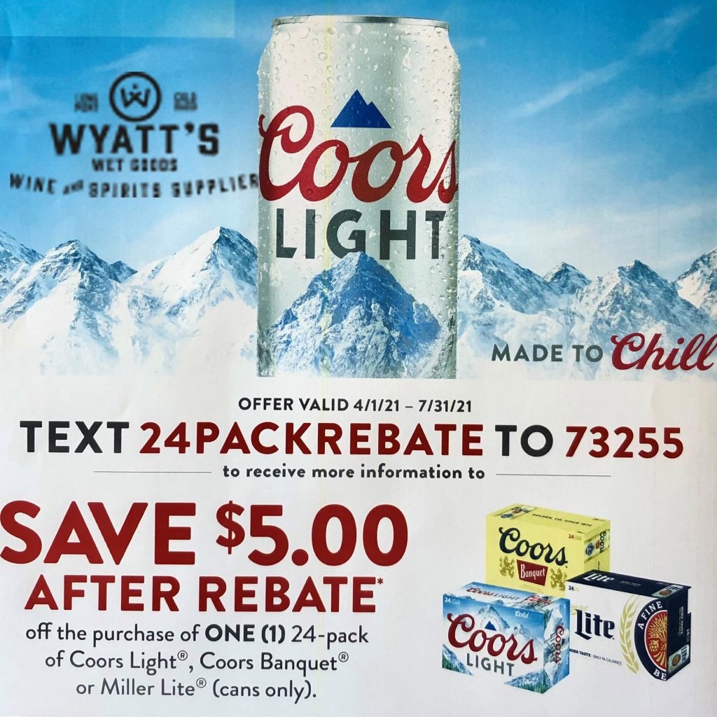 Printable Coors Light Rebate Form Printable Forms Free Online