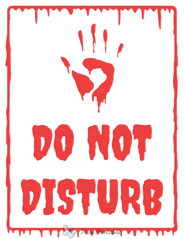 Printable Do Not Disturb Halloween Sign