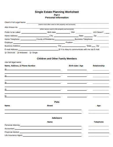 Printable Estate Planning Forms Printable Forms Free Online