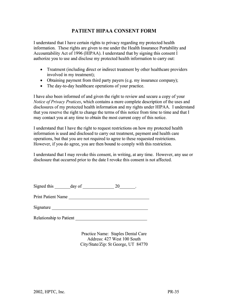Printable Federal Hipaa Forms For Patients To Sign Printable Forms 