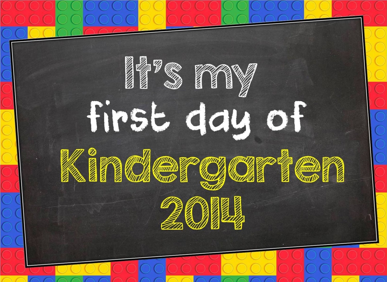 Printable First Day Of Kindergarten Sign By LeilaBugs On Etsy