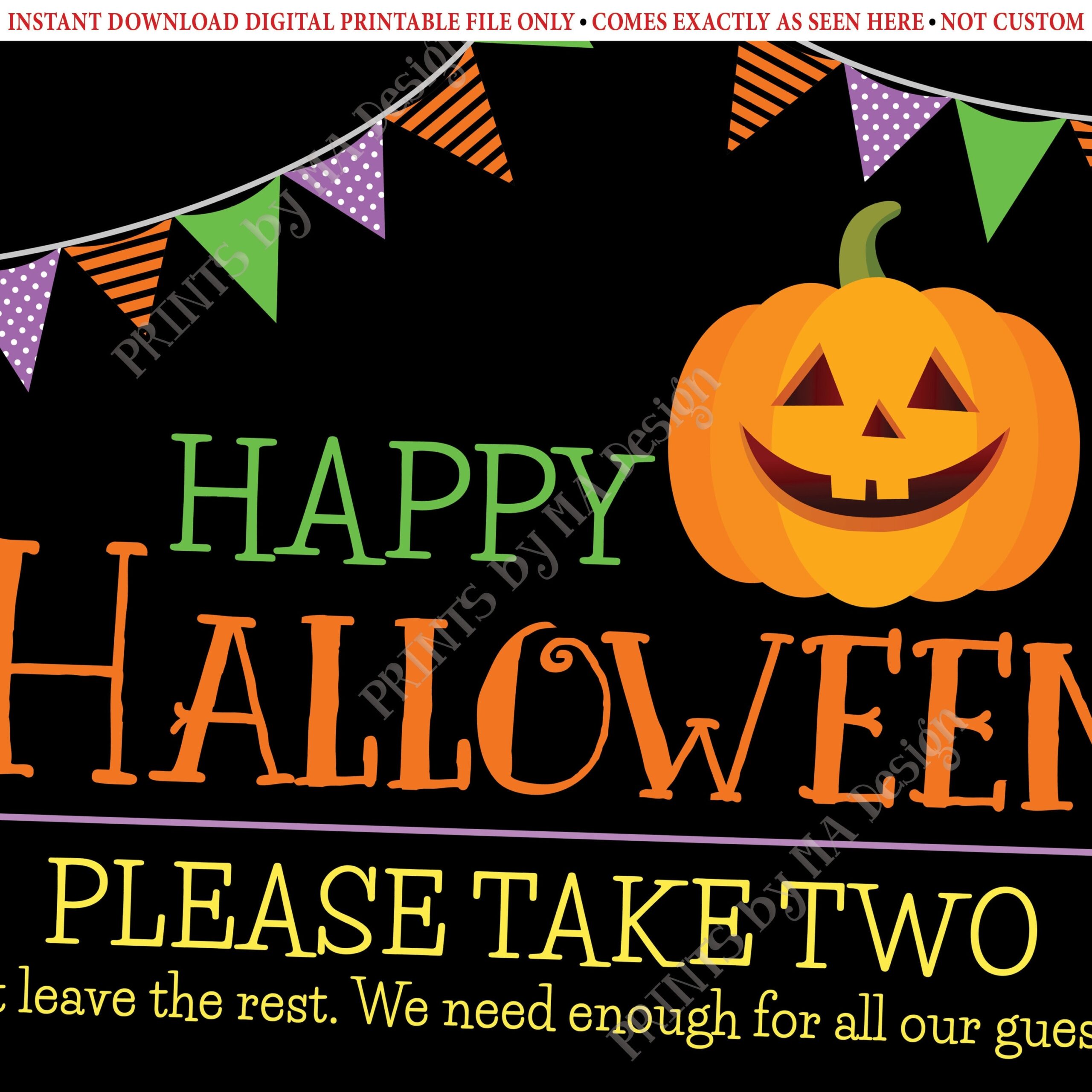 Printable Halloween Candy Sign