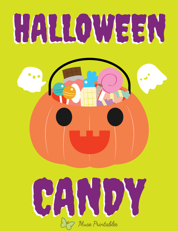 Printable Halloween Candy Sign