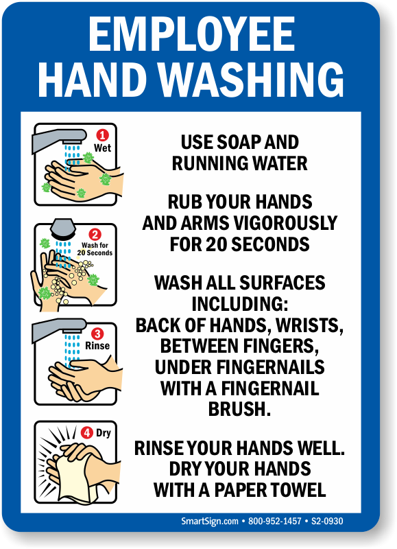 Printable Hand Washing Signs For Employees