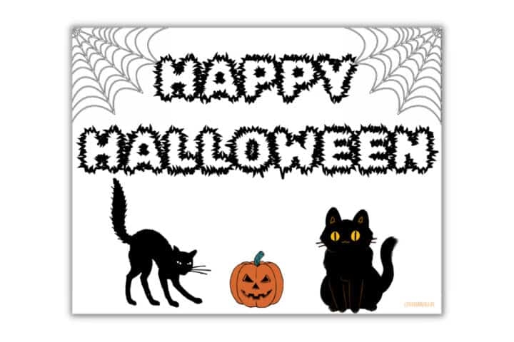Printable Happy Halloween Sign 19 FREE Printables Love Our Real Life