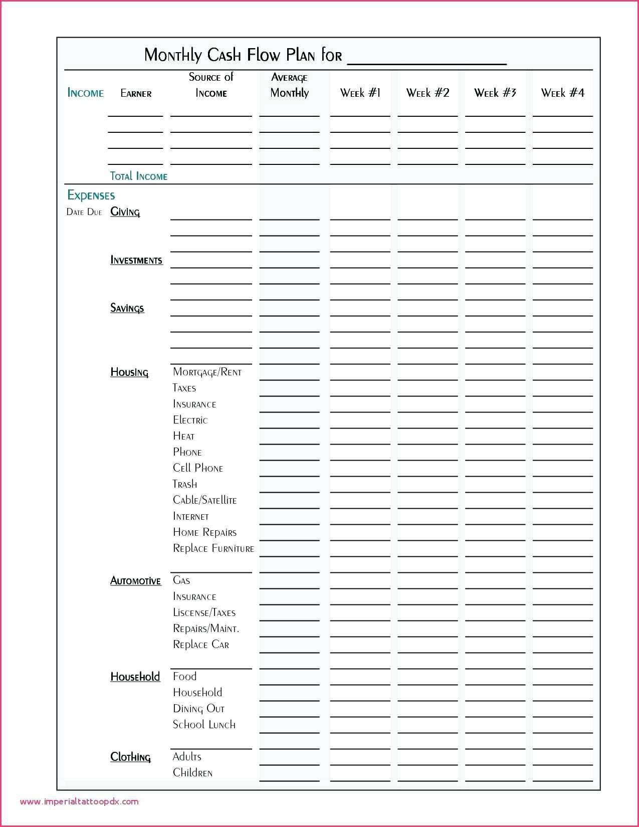 Printable Household Budget Forms Printable Forms Free Online