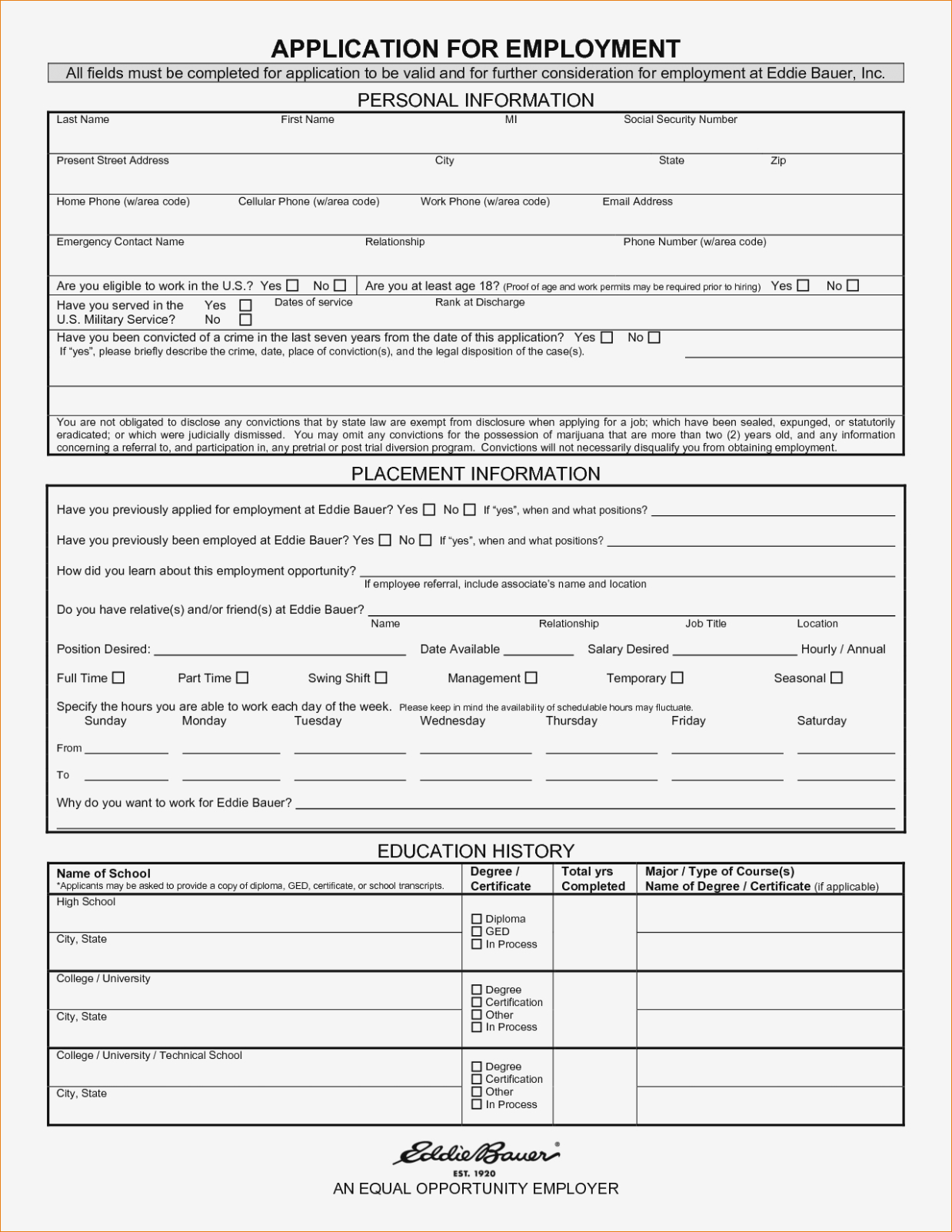 Printable Job Application Form Pdf Printable Forms Free Online