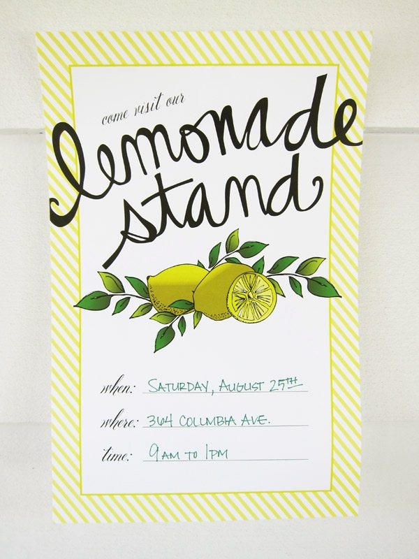 Printable Lemonade Stand Sign The Sweetest Occasion The Sweetest 