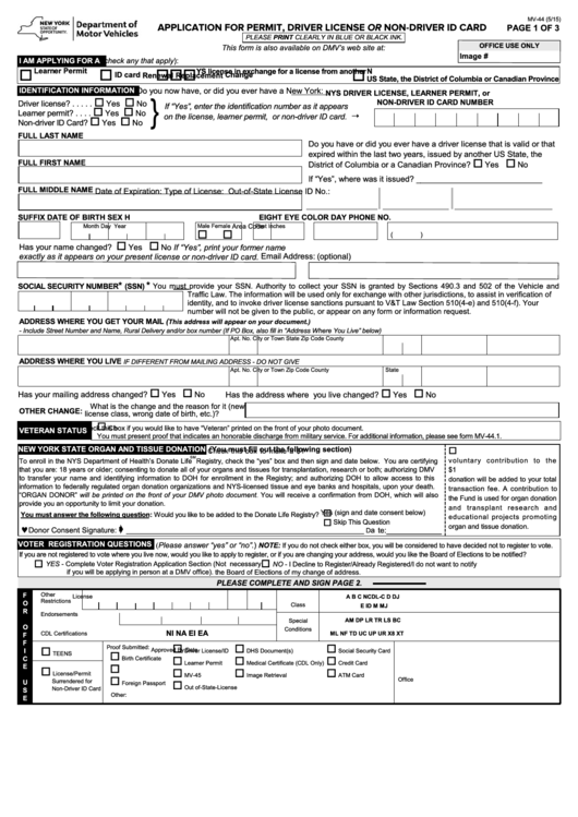 Printable Mv 44 Form Printable Mv 44 Form