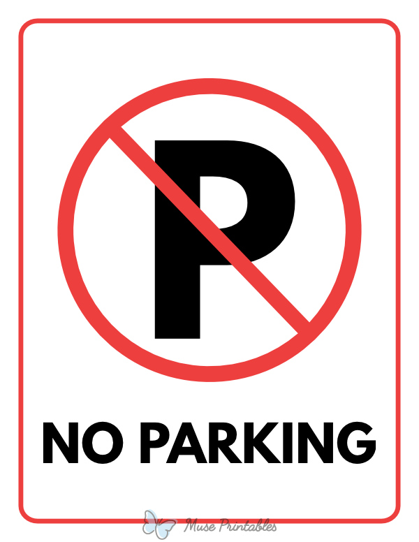 Printable No Parking Sign