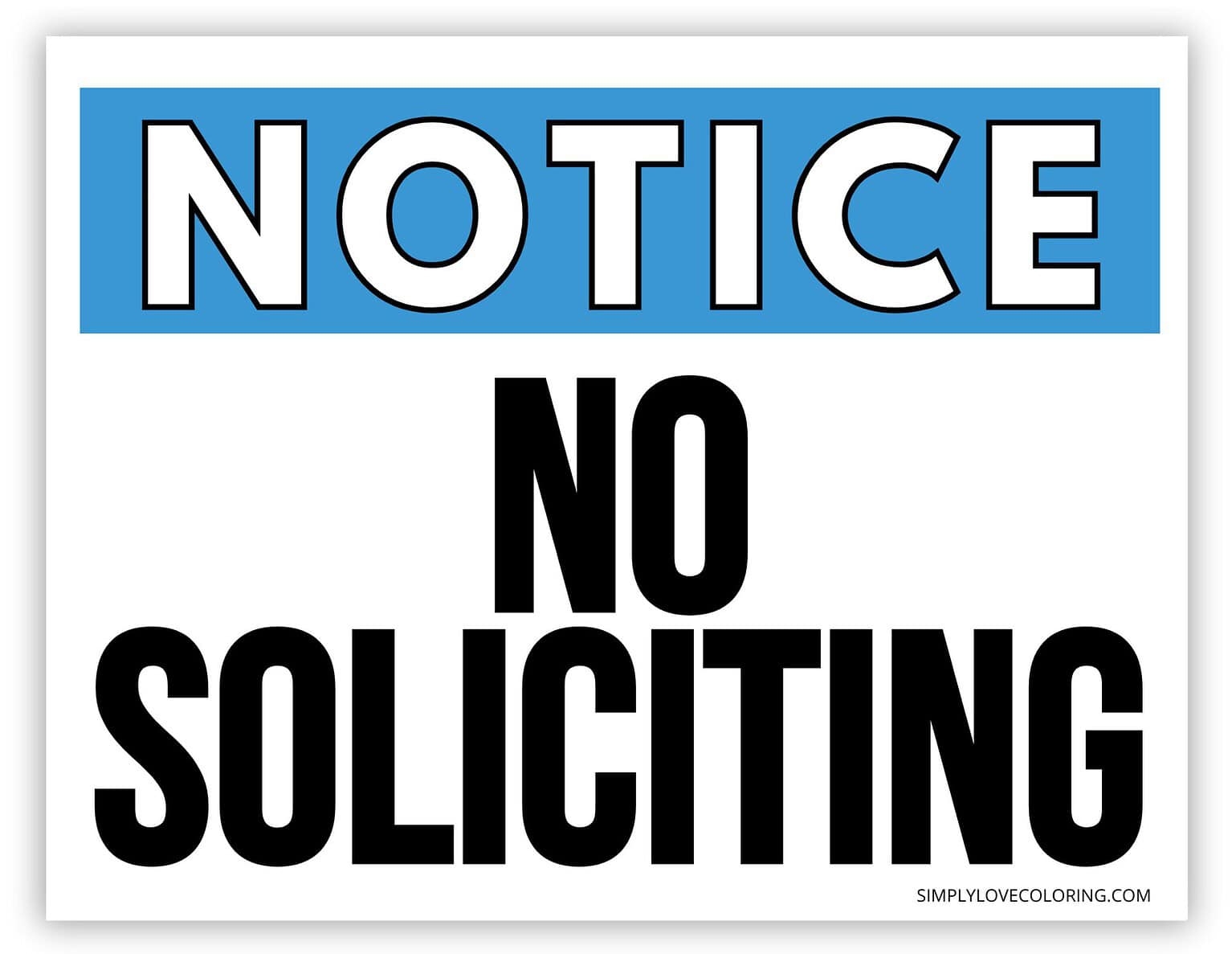 Printable No Soliciting Sign Free PDF Downloads Simply Love Coloring Printable No Soliciting Sign Free PDF Downloads Simply Love Coloring