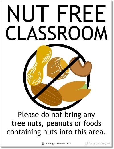Printable Nut Free Signs Printable Free Templates Download