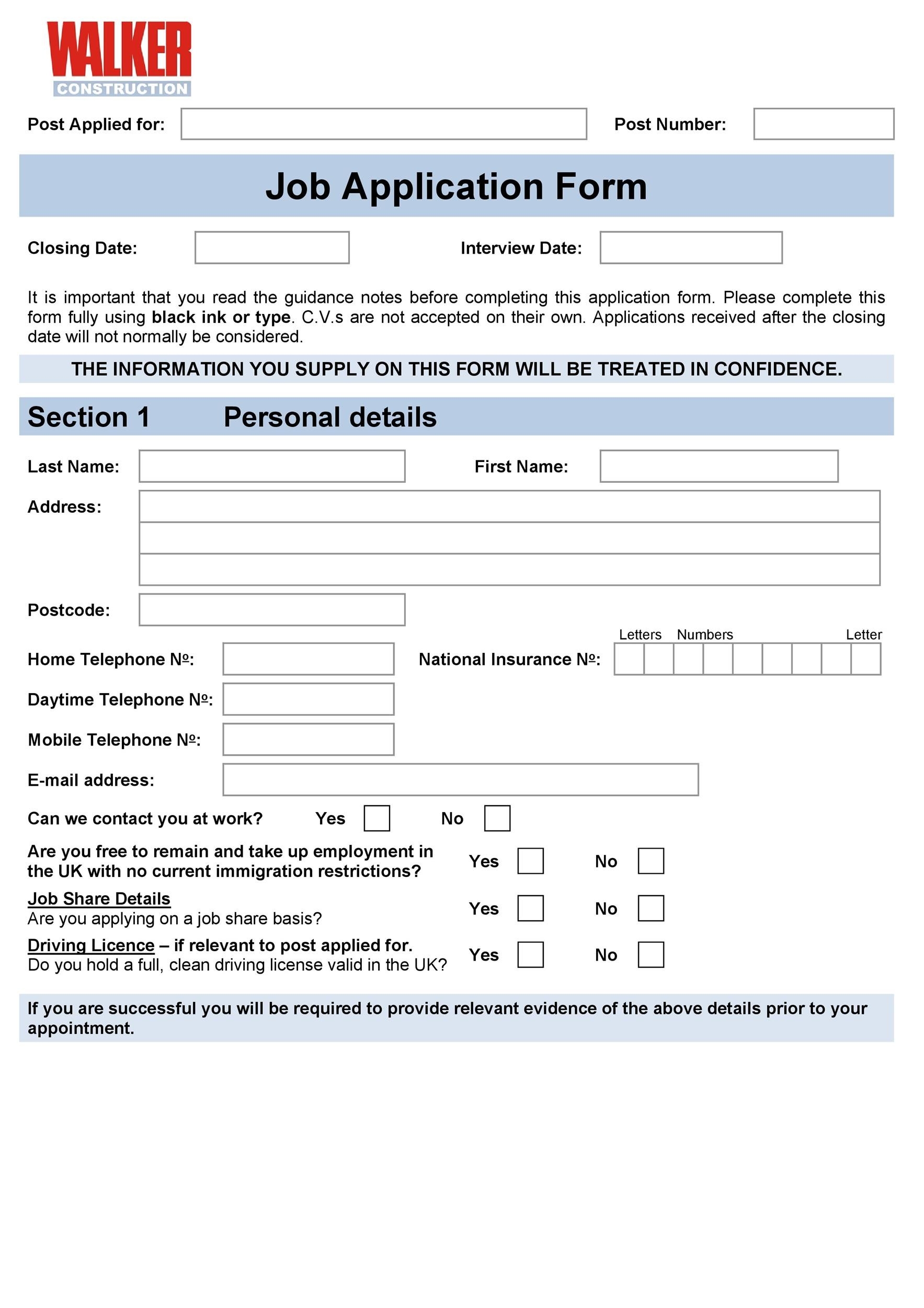 Printable Online Form Application Printable Forms Free Online