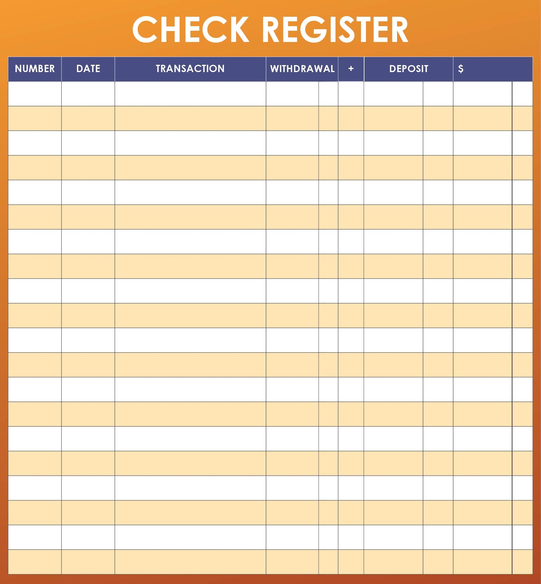 Printable Paper Net Check Register Get What You Need For Free